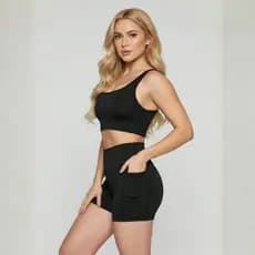 Roupa de Academia Feminina: Conjunto de Academia Feminino Poliamida - Short Feminino e Top