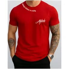 Camiseta Masculina 100% Algodão com Reforço Ombro Estilo Sport Casual Atitude Stretwear Básica