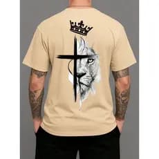 Camiseta Streetwear Minimalista Gothic Cross Cruz Gótica Fé católica Religiosa Uso Diário 100% Algodão Blusa Confortável