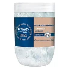 Gel D’Água Fixador 750g Sem Álcool Efeito Molhado Fixação Natural Cabelos