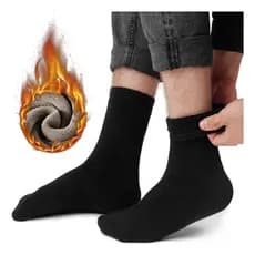 Kit 12 Pares De Meias Térmica lã Grossa Quente Inverno