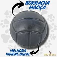 Bola lisa Maciça Resistente para Cachorro 75mm Dura linha black