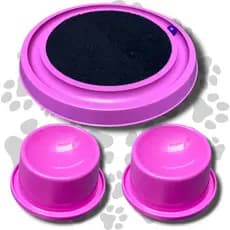 arranhador para gato+ dois comedouros ergonômicos para gato pote brinquedo arranhador kit para gatos