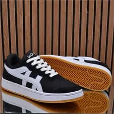Tênis Masculino Casual Skatista Super Confortável Sapato Preto e Branco Envio Imediato Academia