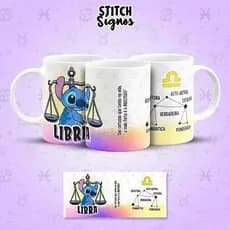 Kit 2 Caneca Porcelana Stitch Signos Premium