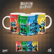 Copo Caneca de Porcelana Harry Potter Stitch