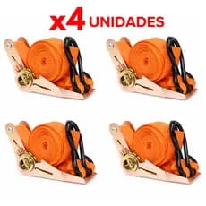 Cinta com Catraca 25mm x 4,5m Amarração de Carga Super Resistente para Caminhão Carro Moto