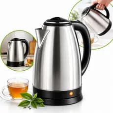Chaleira Elétrica Inox 1.8 Litros 110V Desligamento Automático Aquecimento Rápido Jarra Água