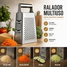 Ralador 24cm Aço Inox 4 Faces Resistente Cozinha Para Verduras Legumes Frutas ENVIO IMEDIATO
