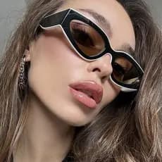 Panda curso cor correspondência óculos simples 2025 novo estilo europeu americano moda All-Match óculos de sol senhoras