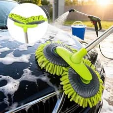Esfregona para lavagem de carros, escova de limpeza ajustável de duas cabeças, Super absorvente