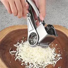 Ralador De Queijo Em Aço Inox Profissional Triturador Manual Super Prático