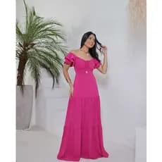 vestido longo de tiras feminino