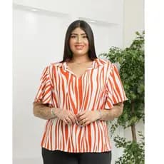 blusa estampada feminina plus size