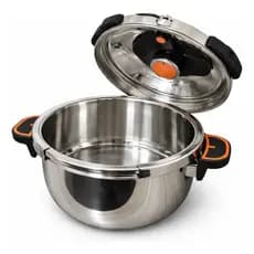 Panela Pressão Aço Inox 4 L Tampa Segurança Alta Pressão