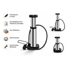 Mini Bomba de Ar Bike Portátil Alta Pressão Compacta Encher Pneu Bicicleta Presta Schrader