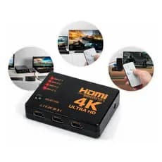Adaptador Hdmi 3x1 - 4k Ultra Hd C/ Controle Alta Performanc