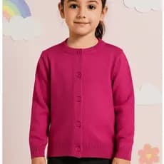 Casaquinho cardigan Tricot Infantil Menina Elegante Botões Fino Roupa Patricinha Infantil Estilo Delicado