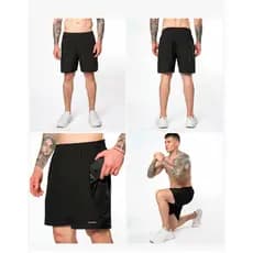 Bermuda Tactel Masculina Premium Leve Bolsos Zíper Secagem Rápida Treino