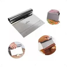 Espátula Quadrada Aço Inox Cabo Tubular Raspador De Massas Confeitaria