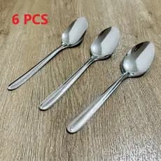 Kit 6 Peças Colher De Mesa Aço Inox