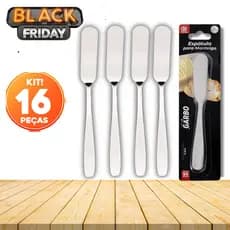 Kit 16 Espátulas de Aço Inox - Elegância e Praticidade à Mesa
