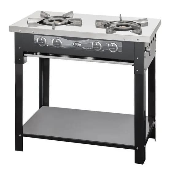 Fogão Titanyum Inox Industrial  2 Bocas - LAYR