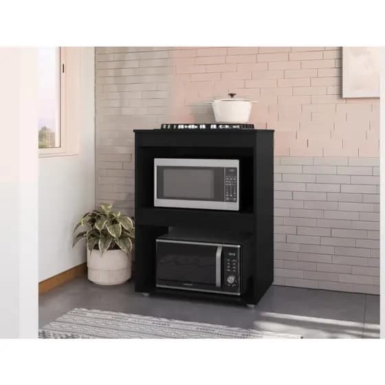 Balcão para Cooktop de 4 ou 5 bocas com espaço para Forno e Micro-ondas Adriana AJL