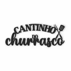 Cantinho Do Churrasco Palavras Decorativas em MDF 3mm para Parede Linha Premium PROMOÇÃO