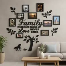 Quadro de Fotos Porta Retrato Família Decoração Sala