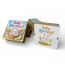 Kit 10 Caixa Mdf Páscoa Porta Bombom Chocolate Decorativa Tampa Encaixe 13x13cm