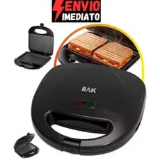 Torradeira Sanduicheira Elétrica Antiaderente 750W Linha Gourmet Mini Grill Bak Misteira 110V 220V