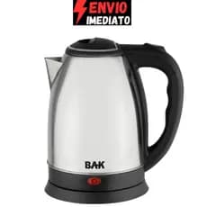 Chaleira Jarra Elétrica Inox Prática Premium 1100W 1500W Bak 1.8l Café Chá Preta 110V 220V