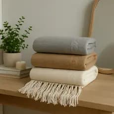 Manta Sofá Algodão Ravena 2,40X1,80 Decorativa Macia Confortável Lavável para Sofá Sala