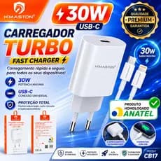 Carregador Homologado Anatel Iphone Lightning Turbo 30w Fonte Forte Para Iphone 7 Ao Iphone 14