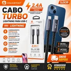Cabo Carregador Turbo Lightning Pd 27W Iphone 8 ao Iphone 14 Premium