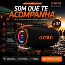 Caixa De Som Bluetooth Potente 30w Portátil Resistente a Água A'Gold Sm-07