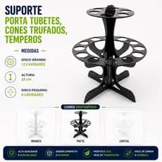 Suporte Organizador Multiuso de Acrílico para Temperos, Cones e Tubetes - Resistente e Desmontável