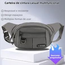 Pochete Masculina Impermeável com Alça Ajustável Estilosa Resistente e Versátil para Uso Diário