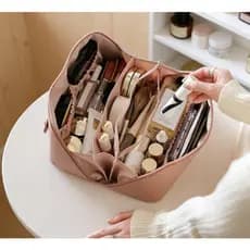 Bolsa Organizadora de Maquiagem Necessaire Espaçosa, Versátil e Portátil, Indicada para Viagens, Academia e Uso Diário
