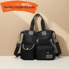 Bolsa 3 em 1 Feminina Náilon Oxford Impermeável, Grande Capacidade para Trabalho e Faculdade