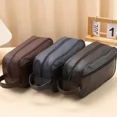 Necessaire De Viagem Unissex Em PU Impermeável Com Grande Capacidade