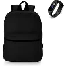 Mochila Masculina Feminina Reforçada Trabalho Escolar Mais Vendida Oferta + Relógio LojaVulcano