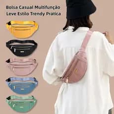 Pochete Bolsa de Cinto Motoqueiro Multiuso Unissex Com Amplo Espaço e Tecido Emborrachado Multineos
