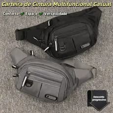 Pochete Masculina Impermeável com Alça Ajustável Estilosa Resistente e Versátil para Uso Diário