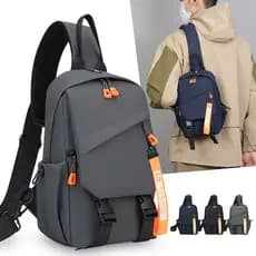 Bolsa de peito transversal unissex, design simples e estiloso, leve e espaçosa, ideal para deslocamentos, passeios e via