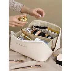 Bolsa Necessaire Organizador de Maquiagem Espaçosa Portátil Ideal para Viagem e Uso Diário