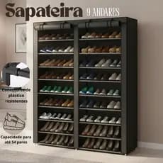 Sapateira para Sapatos de 9 Andares com Capacidade para até 54 Pares, Desmontável