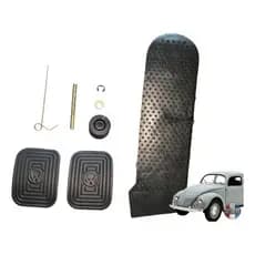 Pedais Vw Fusca Até 75 Acelerador Capas Borracha Reparo Kit