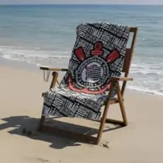 Toalha De Banho Corinthians Aveludada Licenciada Praia Piscina Time De Futebol Oficial Lepper